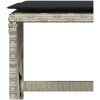 Trädgårdspallar med dynor 4 st ljusgrå 41x41x36 cm konstrotting vidaXL – miniatyr 8