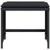 Trädgårdspallar med dynor 4 st svart 40x40x35 cm konstrotting vidaXL – miniatyr 5