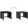 Trädgårdspallar med dynor 4 st svart 40x40x35 cm konstrotting vidaXL – miniatyr 7
