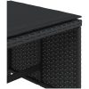 Trädgårdspallar med dynor 4 st svart 40x40x35 cm konstrotting vidaXL – miniatyr 9