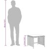 Trädgårdspallar med dynor 4 st svart 40x40x35 cm konstrotting vidaXL – miniatyr 10