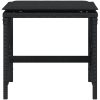 Trädgårdspallar med dynor 4 st svart 41x41x36 cm konstrotting vidaXL – miniatyr 5