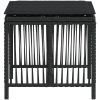 Trädgårdspallar med dynor 4 st svart 41x41x36 cm konstrotting vidaXL – miniatyr 6