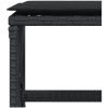 Trädgårdspallar med dynor 4 st svart 41x41x36 cm konstrotting vidaXL – miniatyr 8
