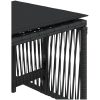 Trädgårdspallar med dynor 4 st svart 41x41x36 cm konstrotting vidaXL – miniatyr 9