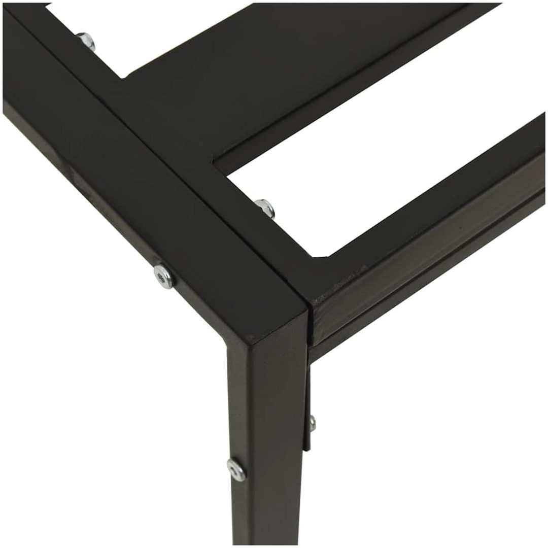 Trädgårdspallar med grå dynor 2 st 60x60x35 cm stål vidaXL – bild 6