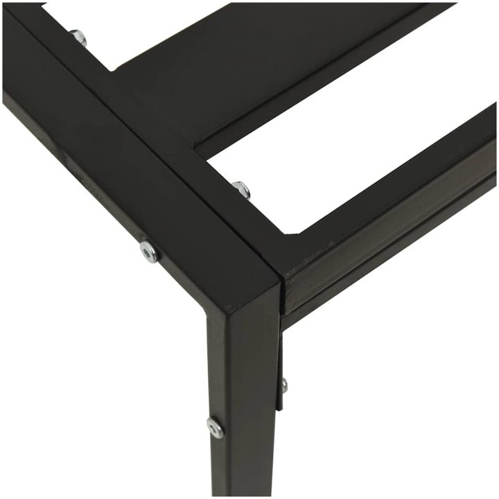 Trädgårdspallar med grå dynor 2 st 60x60x35 cm stål vidaXL – bild 6