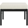 Trädgårdspallar med sandfärgade dynor 2 st 60x60x35 cm stål vidaXL – miniatyr 4