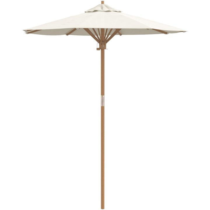 Trädgårdsparaply i krämvit, 180x230 cm, med bambustolpe vidaXL 180 x 180 x 230 cm – bild 2