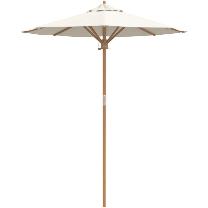 Trädgårdsparaply i krämvit, 180x230 cm, med bambustolpe vidaXL 180 x 180 x 230 cm – bild 4