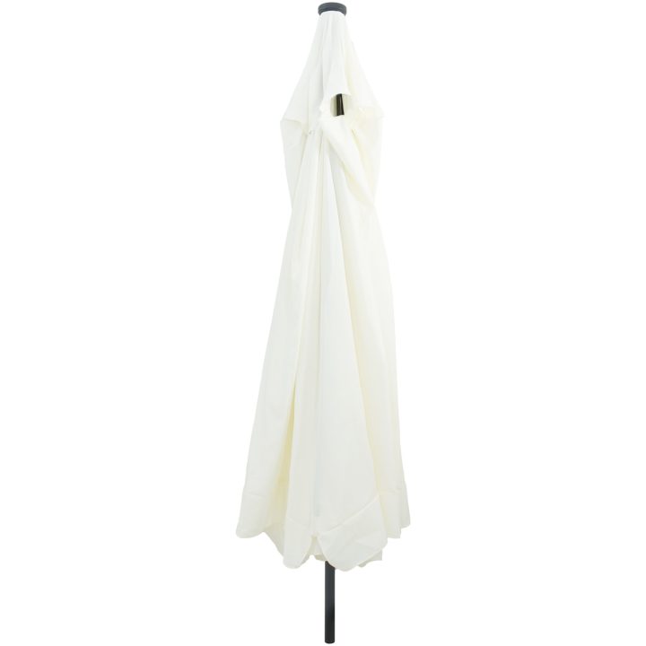 Trädgårdsparaply med LED-lampor 395x245 cm Sandvit vidaXL Large – bild 2