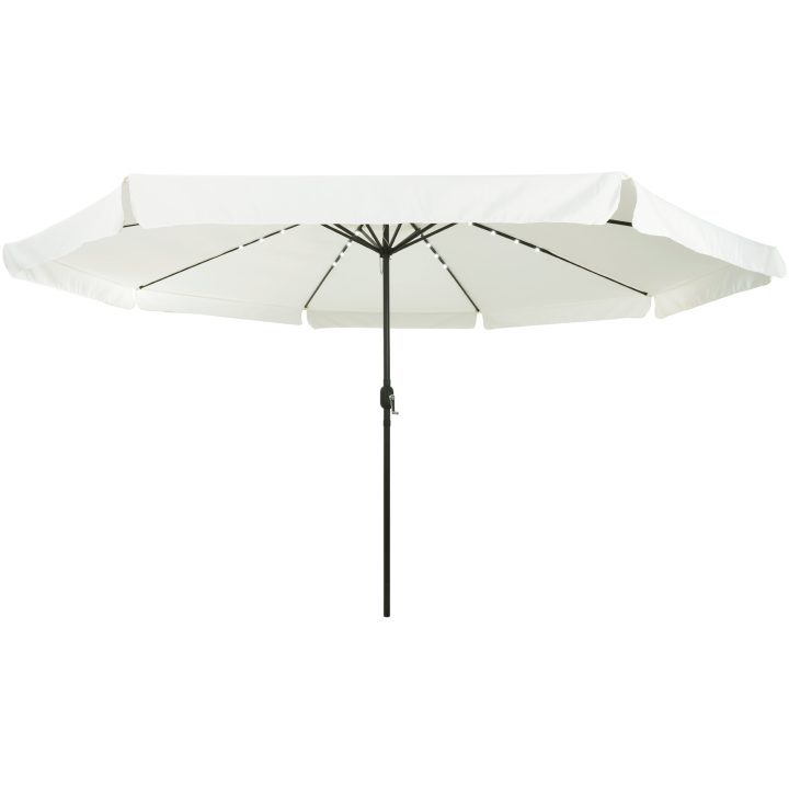 Trädgårdsparaply med LED-lampor 395x245 cm Sandvit vidaXL Large – bild 3