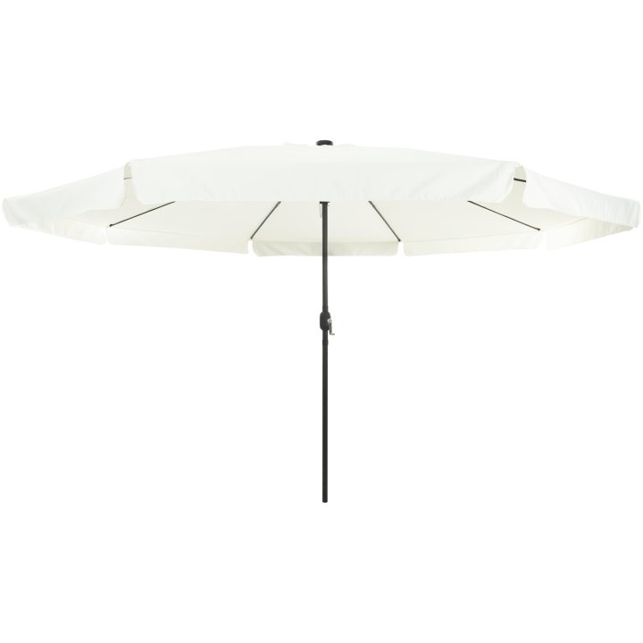 Trädgårdsparaply med LED-lampor 395x245 cm Sandvit vidaXL Large – bild 4