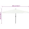 Trädgårdsparaply med LED-lampor 395x245 cm Sandvit vidaXL Large – miniatyr 8