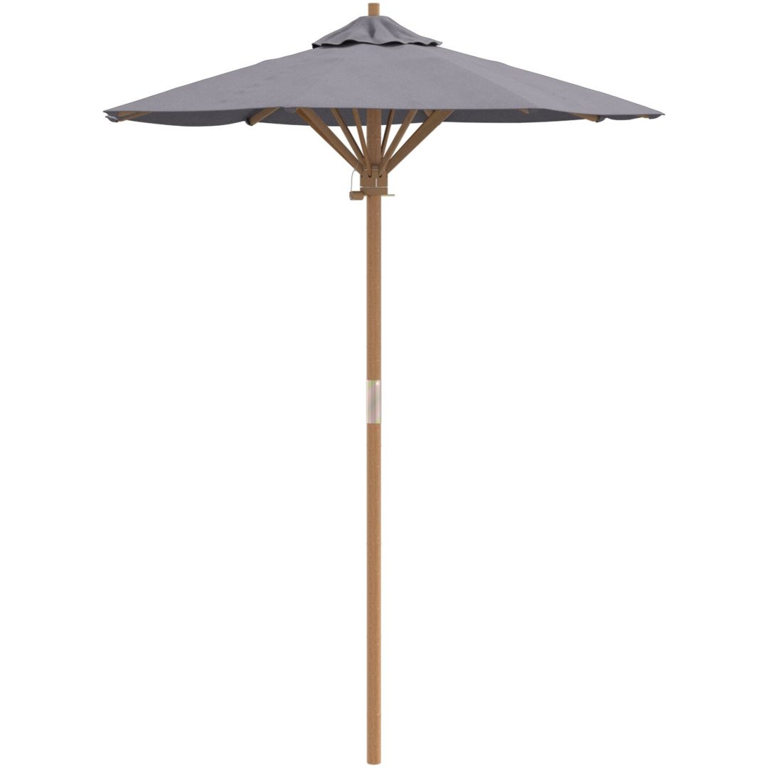 Trädgårdsparaply Mörkgrå 150x210 cm Bambu vidaXL 150 x 150 x 210 cm – bild 2