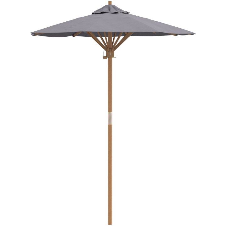 Trädgårdsparaply Mörkgrå 150x210 cm Bambu vidaXL 150 x 150 x 210 cm – bild 2