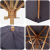 Trädgårdsparaply Mörkgrå 150x210 cm Bambu vidaXL 150 x 150 x 210 cm – miniatyr 5