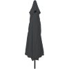 Trädgårdsparaply ø395x245 cm Antracit vidaXL Large – miniatyr 2
