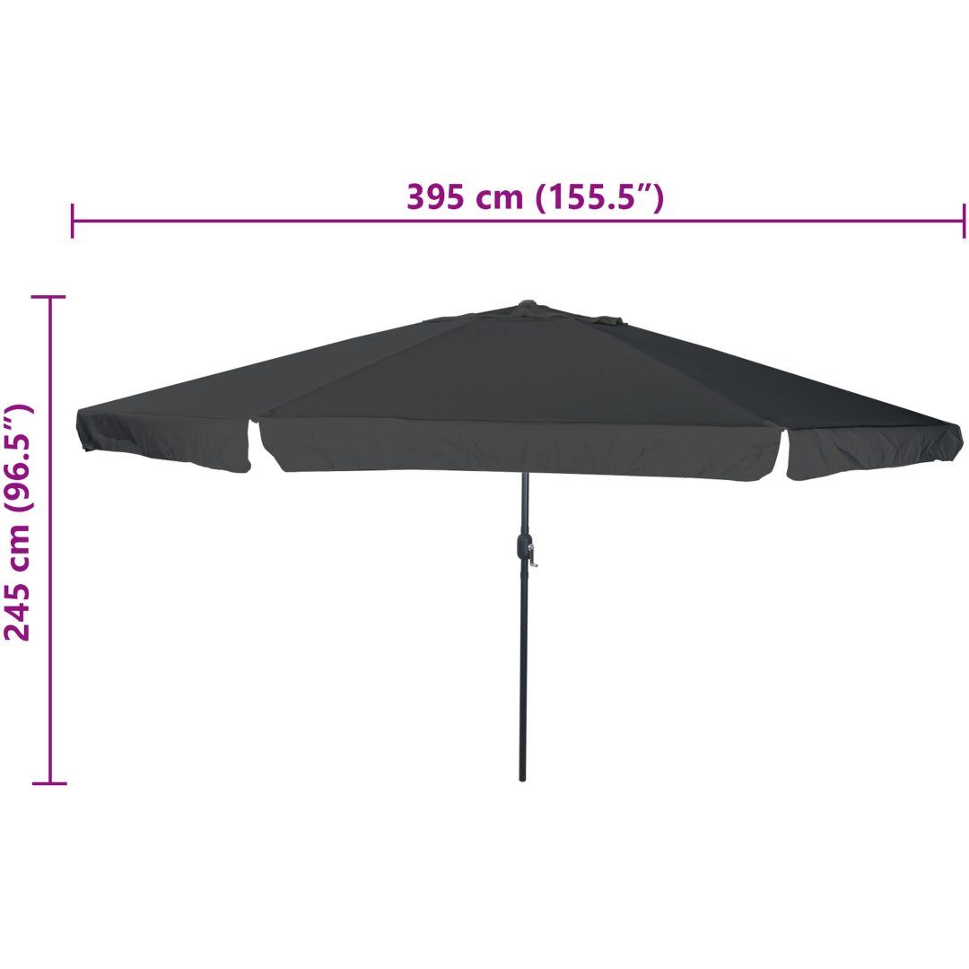 Trädgårdsparaply ø395x245 cm Antracit vidaXL Large – bild 7