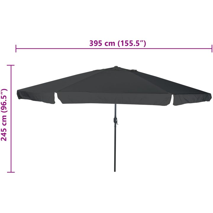 Trädgårdsparaply ø395x245 cm Antracit vidaXL Large – bild 7