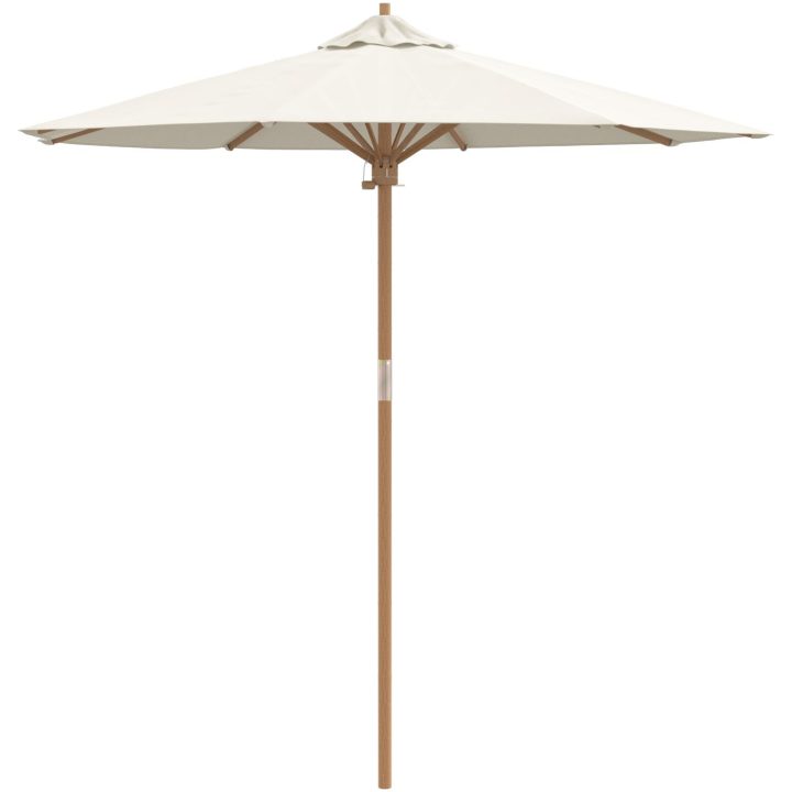 Trädgårdsparasol Cremevit 217x230 cm Bambu vidaXL 217 x 217 x 230 cm – bild 2