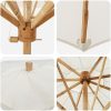 Trädgårdsparasol Cremevit 217x230 cm Bambu vidaXL 217 x 217 x 230 cm – miniatyr 5