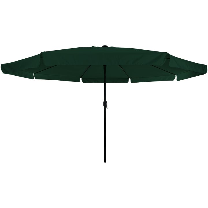 Trädgårdsparasol med LED-lampor ø395x245 cm Grön vidaXL Large – bild 3