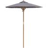 Trädgårdsparasol Mörkgrå 180x230 cm av bambu vidaXL 180 x 180 x 230 cm – miniatyr 2