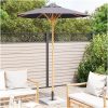 Trädgårdsparasol Mörkgrå 180x230 cm av bambu vidaXL 180 x 180 x 230 cm – miniatyr 3