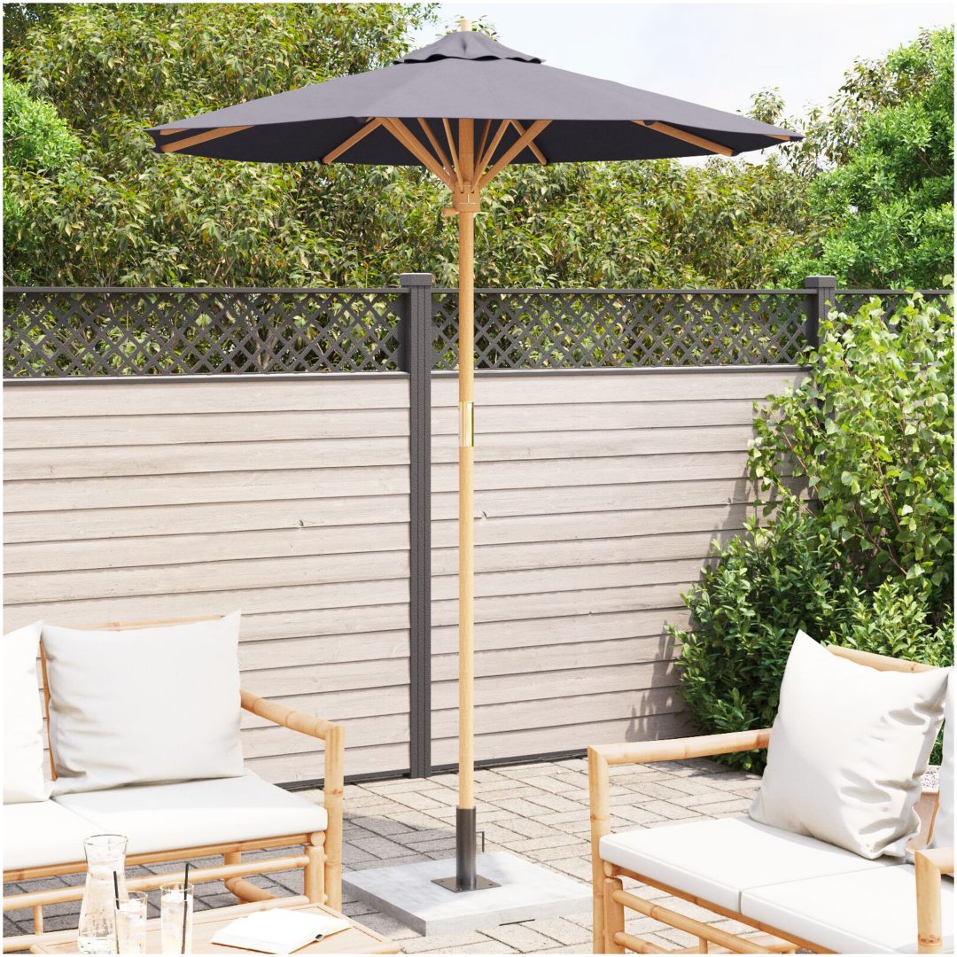 Trädgårdsparasol Mörkgrå 180x230 cm av bambu vidaXL 180 x 180 x 230 cm – bild 3