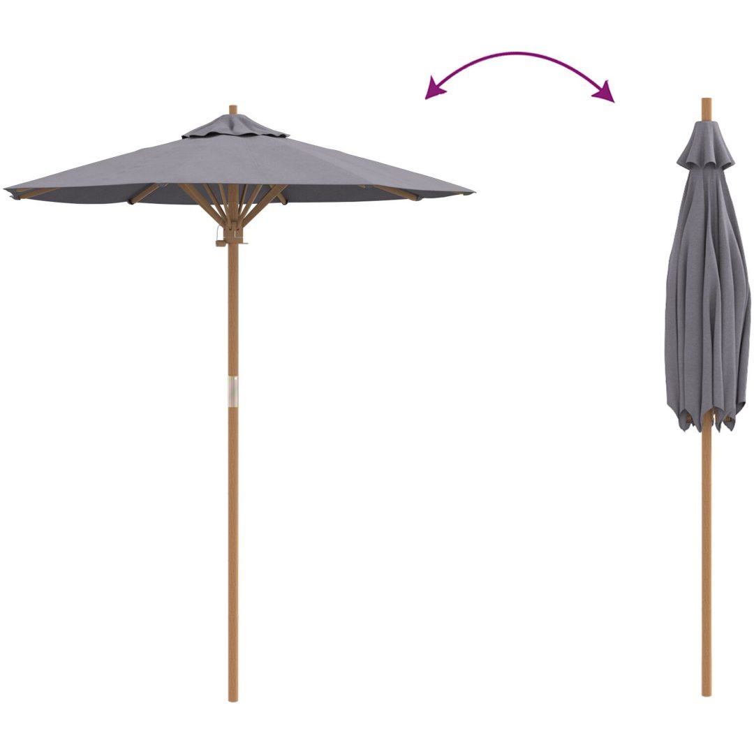 Trädgårdsparasol Mörkgrå 180x230 cm av bambu vidaXL 180 x 180 x 230 cm – bild 6