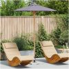 Trädgårdsparasol Mörkgrå 180x230 cm av bambu vidaXL 180 x 180 x 230 cm – miniatyr 1