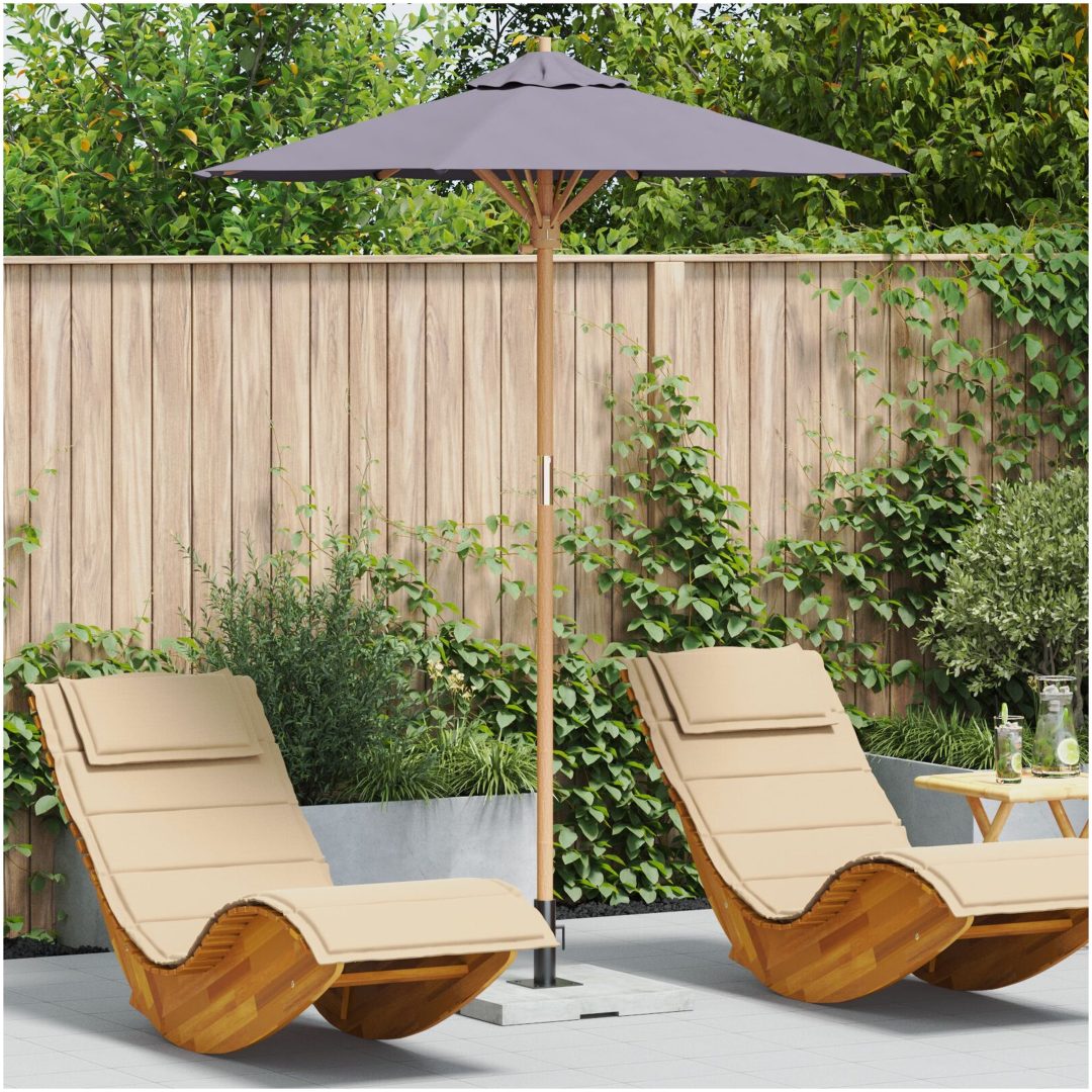Trädgårdsparasol Mörkgrå 180x230 cm av bambu vidaXL 180 x 180 x 230 cm