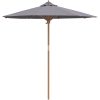 Trädgårdsparasol Mörkgrå 217x230 cm i Bambus vidaXL 217 x 217 x 230 cm – miniatyr 2