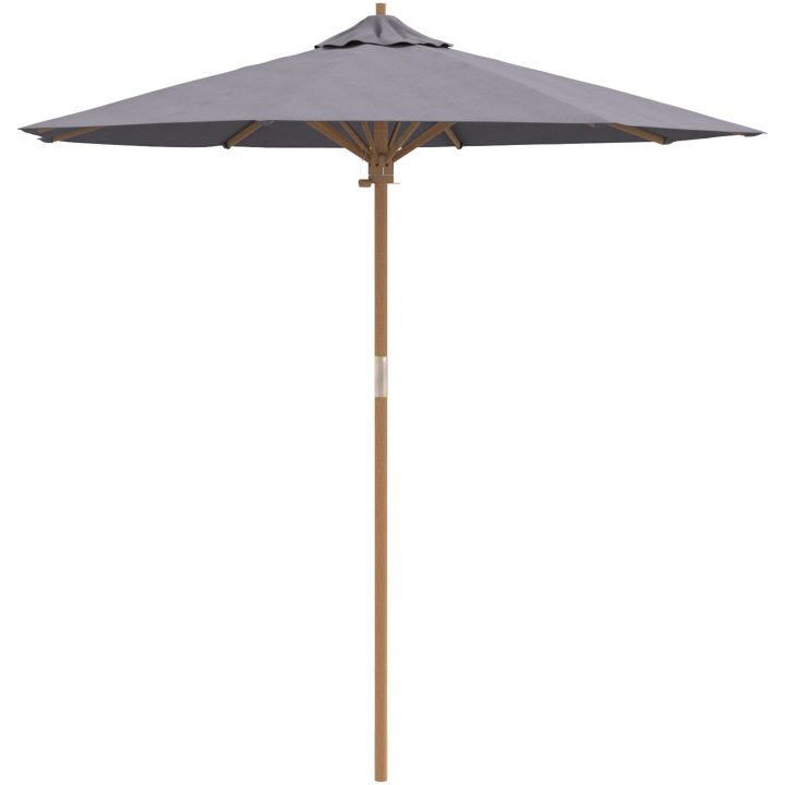 Trädgårdsparasol Mörkgrå 217x230 cm i Bambus vidaXL 217 x 217 x 230 cm – bild 2