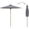 Trädgårdsparasol Mörkgrå 217x230 cm i Bambus vidaXL 217 x 217 x 230 cm – miniatyr 6