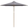 Trädgårdsparasol Mörkgrå 270x260 cm i bambu vidaXL 270 x 270 x 260 cm – miniatyr 4
