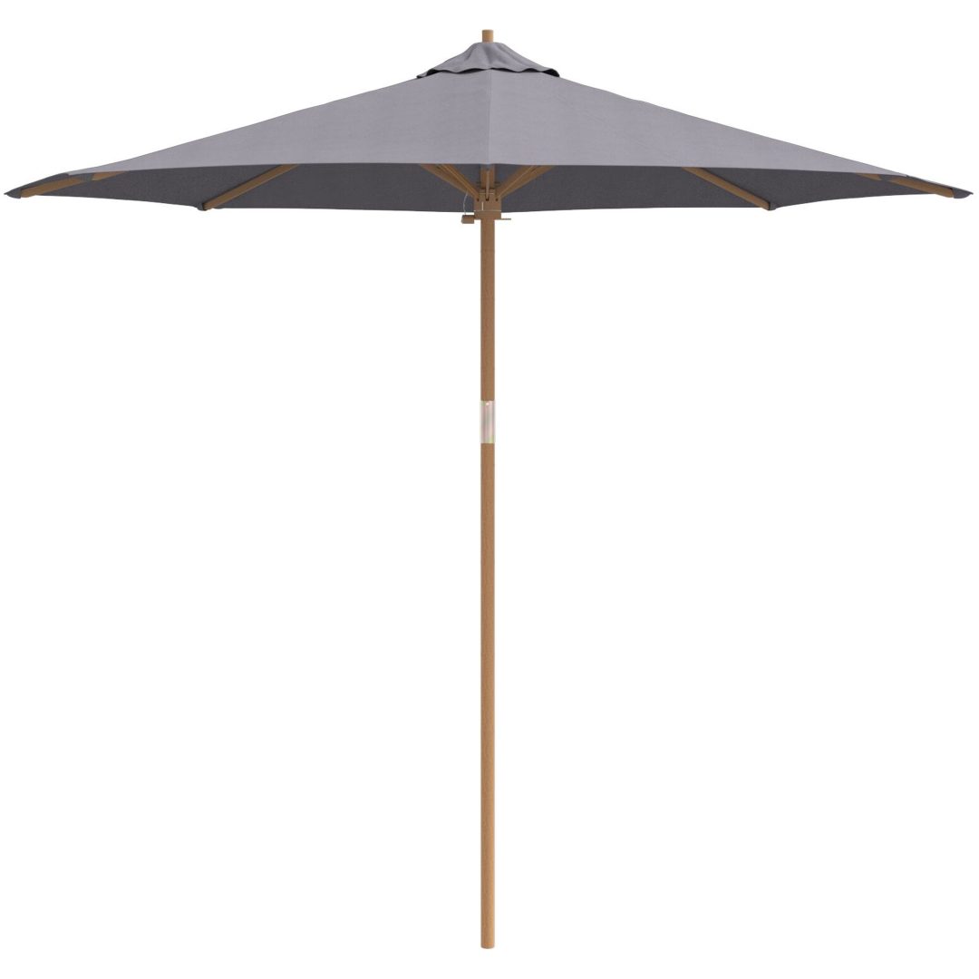 Trädgårdsparasol Mörkgrå 270x260 cm i bambu vidaXL 270 x 270 x 260 cm – bild 4