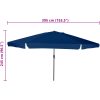 Trädgårdsparasol ø395x245 cm Azure Blå vidaXL Large – miniatyr 7