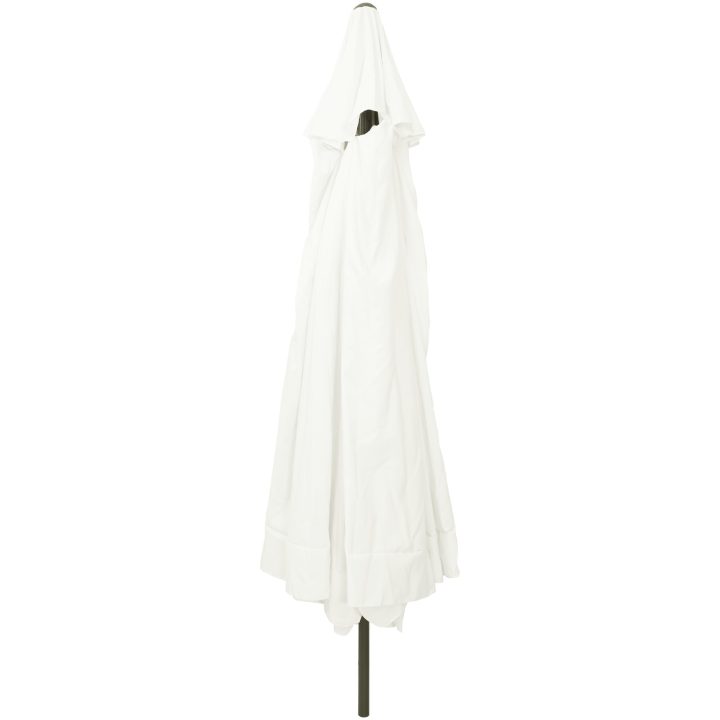 Trädgårdsparasol ø395x245 cm Sandvit vidaXL Large – bild 2