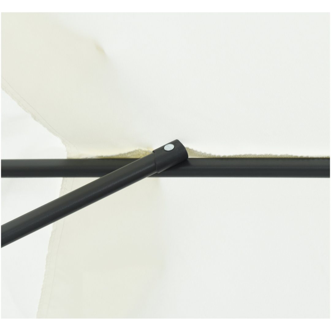 Trädgårdsparasol ø395x245 cm Sandvit vidaXL Large – bild 6