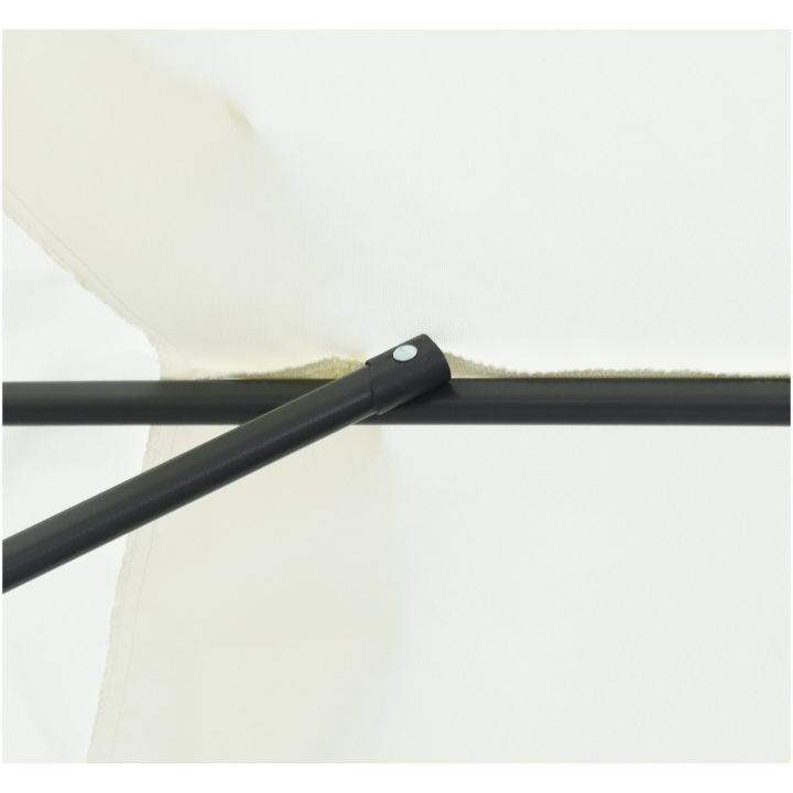 Trädgårdsparasol ø395x245 cm Sandvit vidaXL Large – bild 6