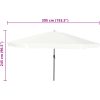 Trädgårdsparasol ø395x245 cm Sandvit vidaXL Large – miniatyr 7