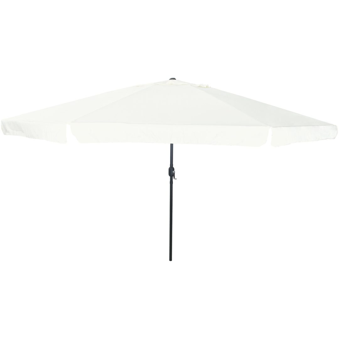 Trädgårdsparasol ø395x245 cm Sandvit vidaXL Large