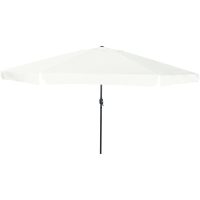 Trädgårdsparasol ø395x245 cm Sandvit vidaXL