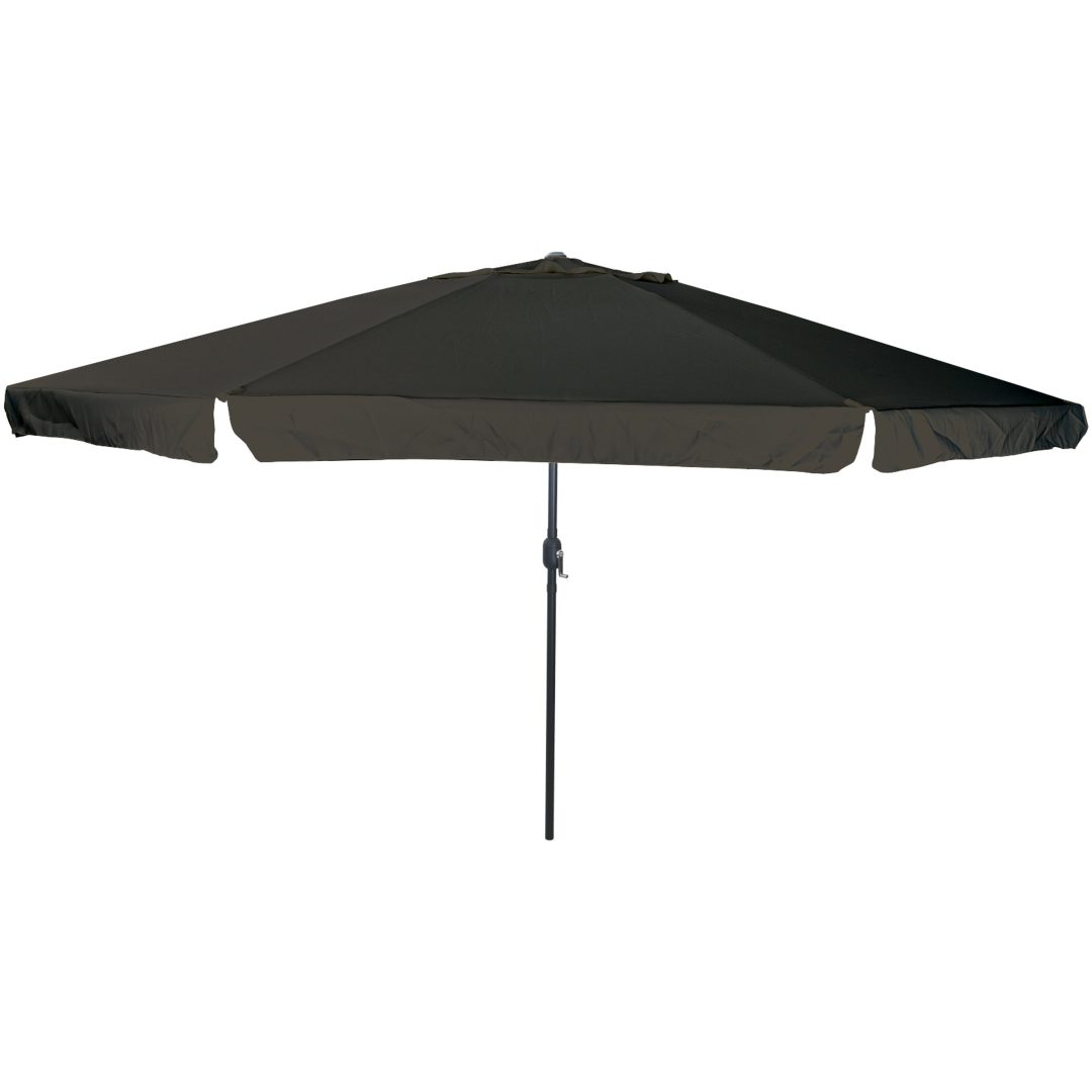 Trädgårdsparasol ø395x245 cm Svart vidaXL Large
