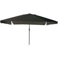 Trädgårdsparasol ø395x245 cm Svart vidaXL