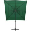 Trädgårdsparasoll 4-nivåer aluminiumstång grön 250x250 cm vidaXL – miniatyr 2