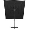 Trädgårdsparasoll 4-nivåer aluminiumstång svart 250x250 cm vidaXL – miniatyr 2