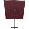 Trädgårdsparasoll 4-nivåer aluminiumstång vinröd 250x250 cm vidaXL – miniatyr 2